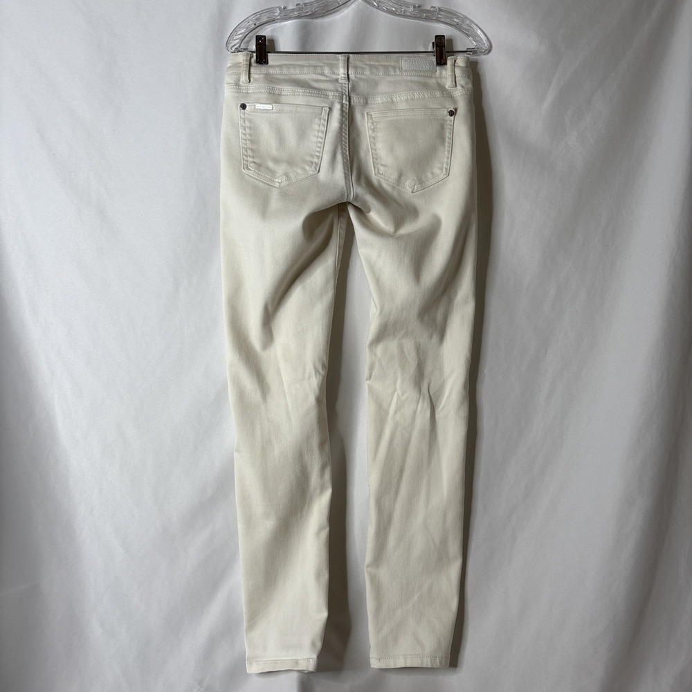 Celebrity Pink Women's Juniors Size 5 Off White Denim Skinny Jeans Low Rise - Picture 3 of 6